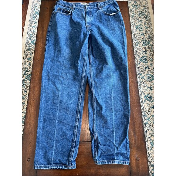 L.L. Bean Relaxed Fit Jeans Medium Wash 38 X 34 Men's Denim Straight Leg Dad - Picture 1 of 8